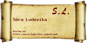 Séra Ludovika névjegykártya